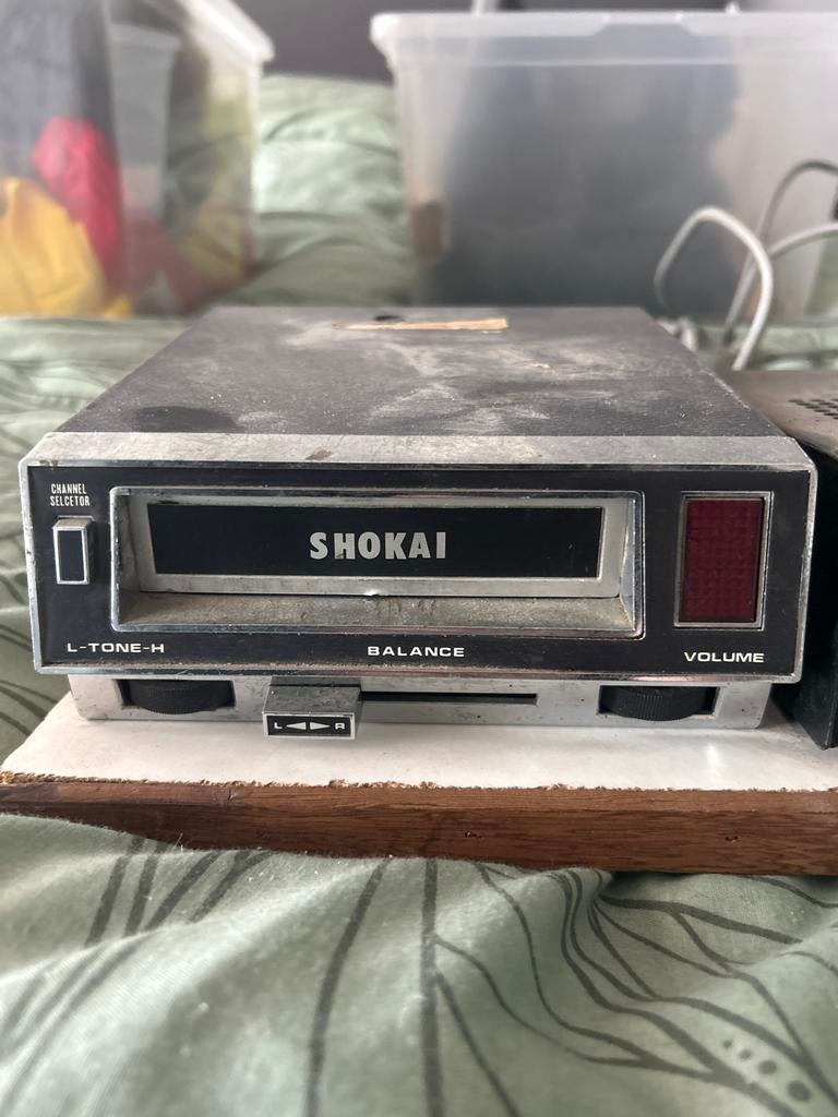 Shokai 8-track speler met 33 diverse 8-tracks, Audio, Tv en Foto, Bandrecorders, Ophalen, Bandrecorder, Met banden