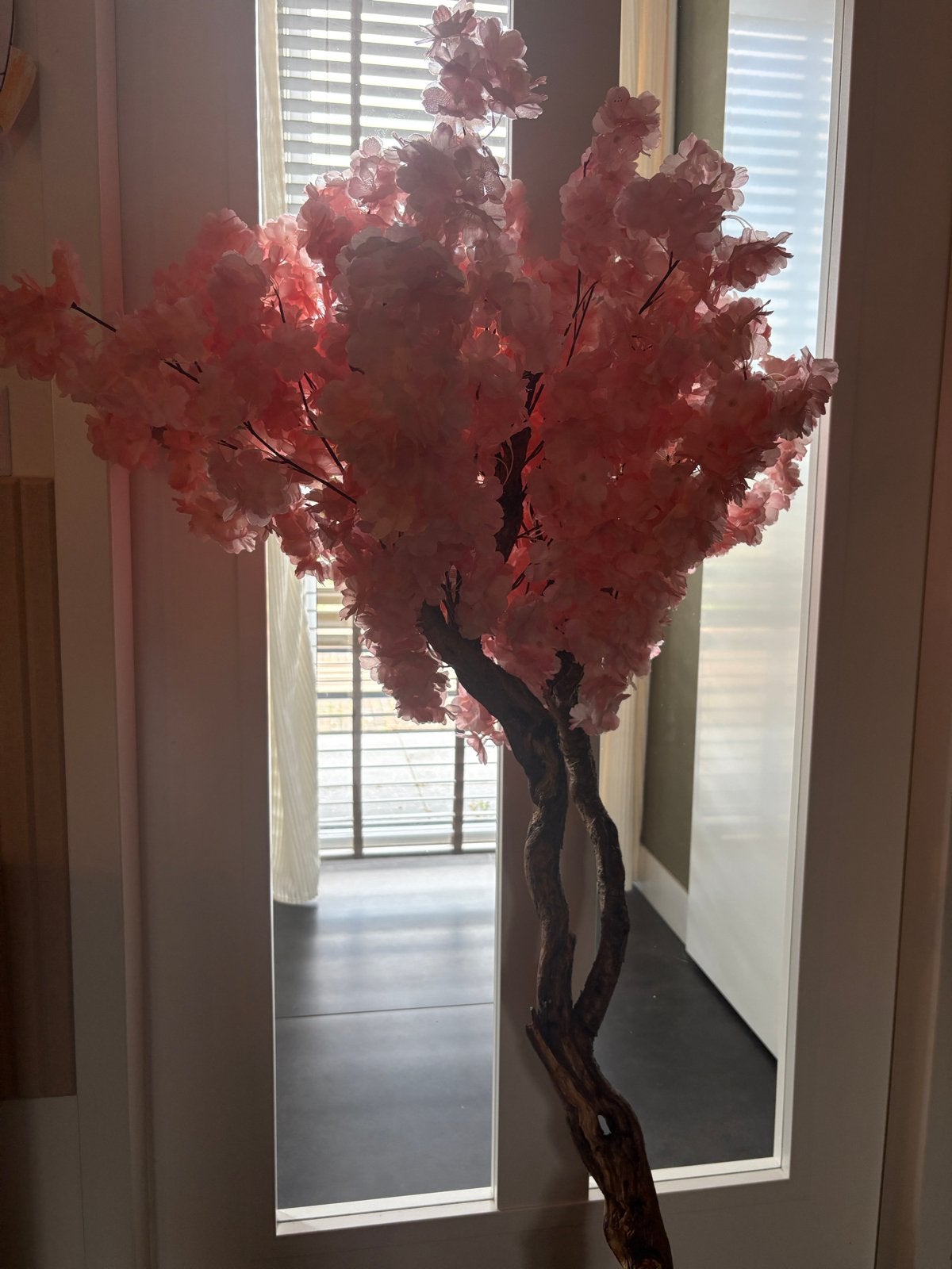 Sierlijke kunstbloesemboom met roze bloemen, Ophalen, Binnen, Roze, Zo goed als nieuw