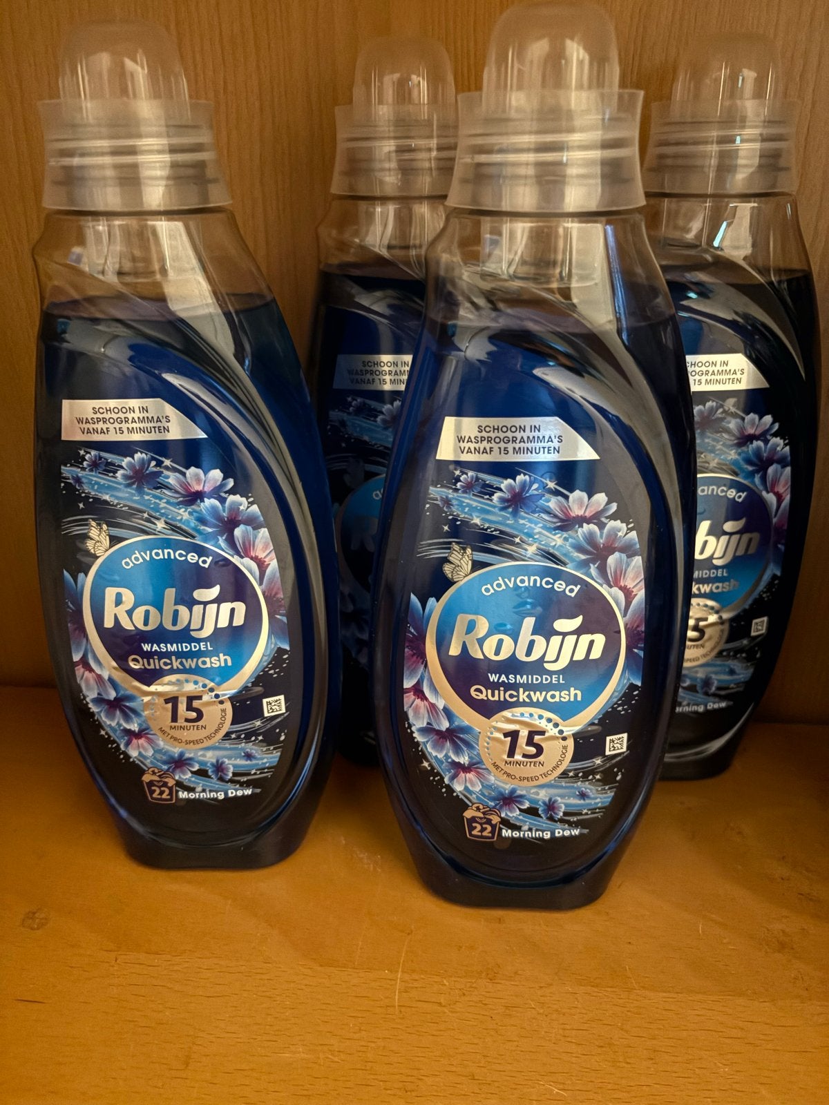 4x Robijn Wasverzachter Quickwash Morning Dew 22 Wasbeurten, Ophalen of Verzenden, Nieuw