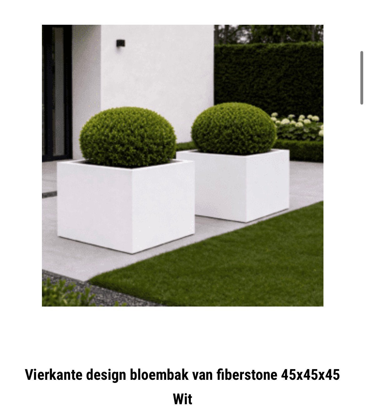 Bloembakken fiberstone 15% afhaal korting, Overige materialen, Design-plsntenbakken, Vierkant, Nieuw