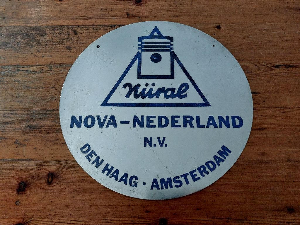 NÜRAL Aluminium Reclame bord NOVA - NEDERLAND N.V., Ophalen of Verzenden, Reclamebord