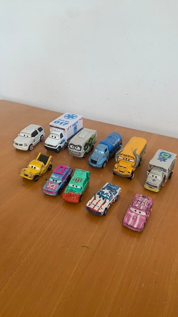 Verzameling 15 Disney pixar cars 3 autos oa miss Fritter, Ophalen of Verzenden, Gebruikt