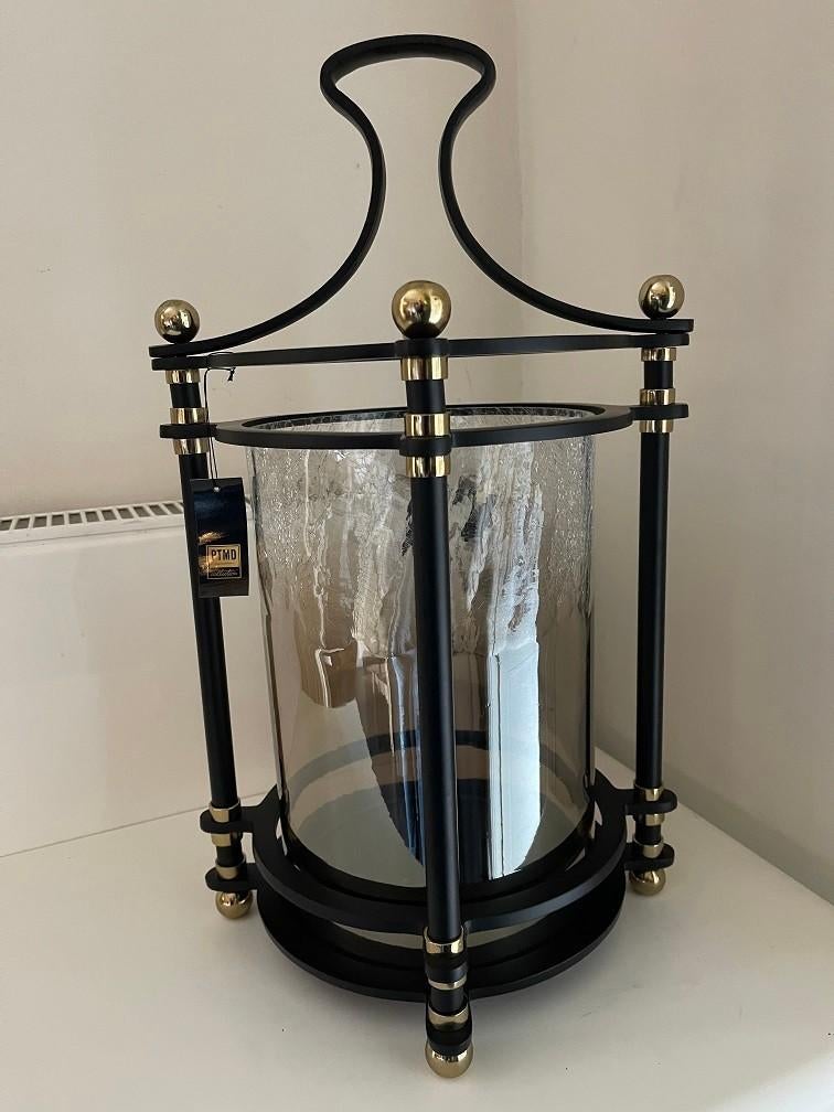 NIEUW ZWART XXL WINDLICHT KAARSENHOUDER KANDELAAR, Huis en Inrichting, Woonaccessoires | Kandelaars en Kaarsen, Ptmd, 50 tot 75 cm