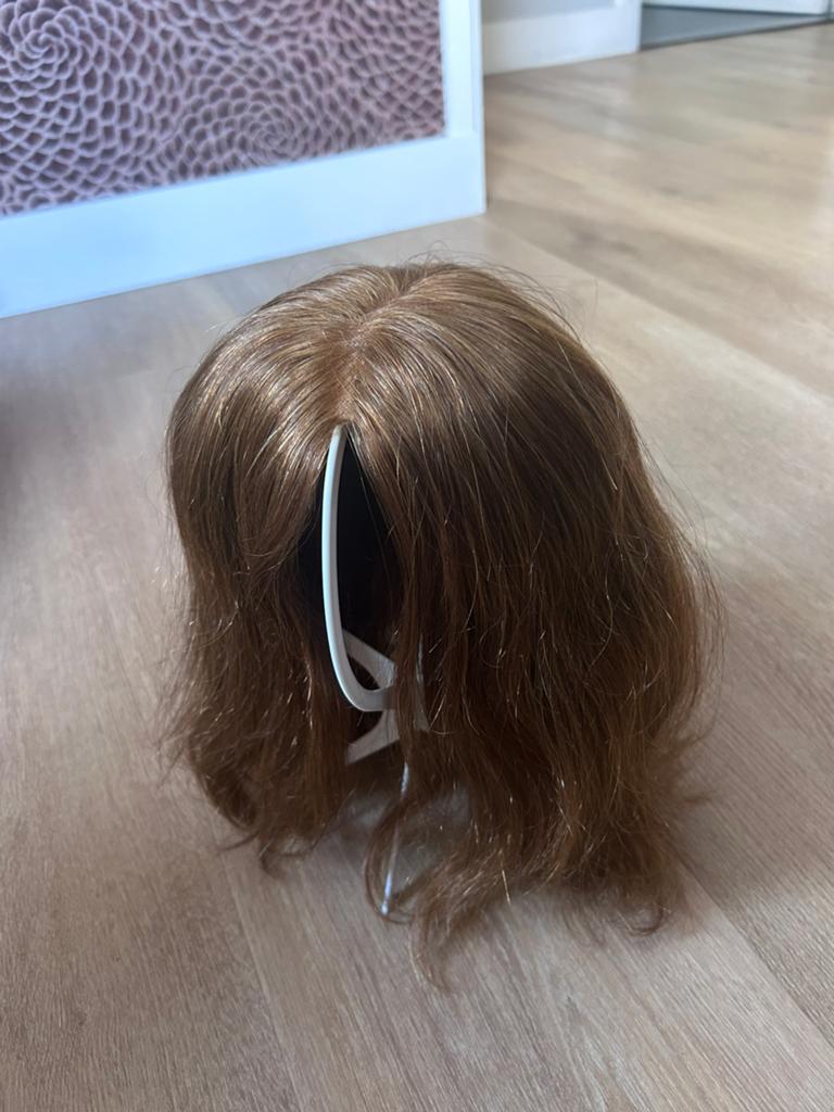 Mooi haarstuk te koop van echt haar, Ophalen, Zo goed als nieuw, Pruik of Haarverlenging