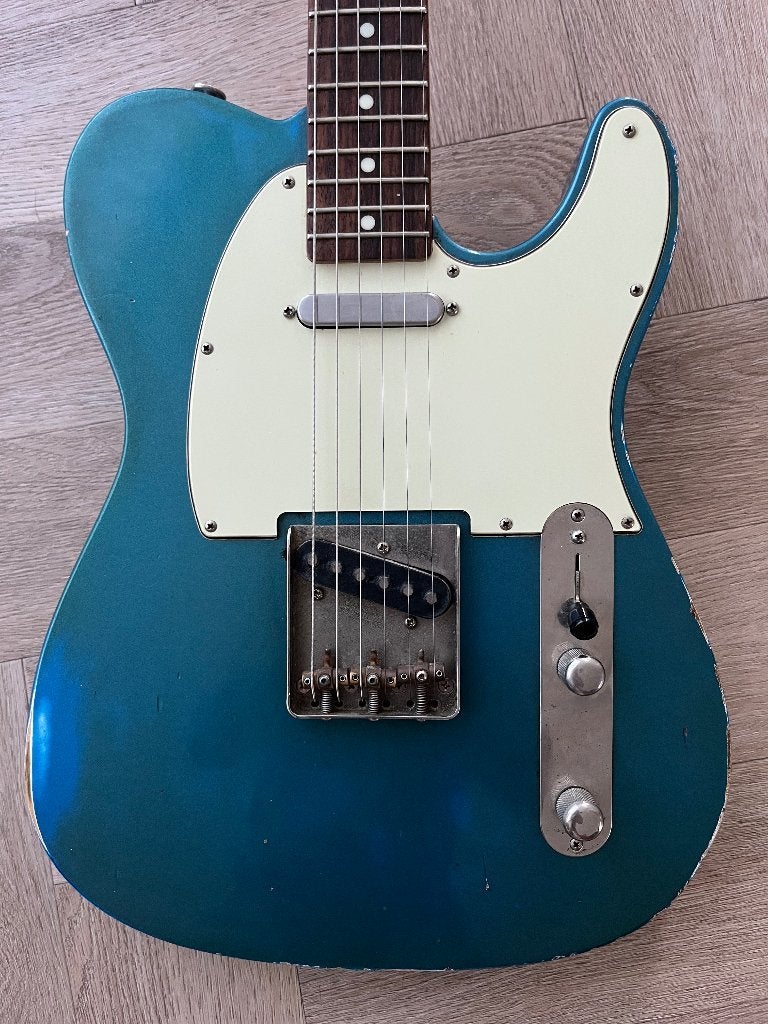 Haar Telecaster Lake Placid Blue Relic, Ophalen, Gebruikt, Solid body, Overige merken