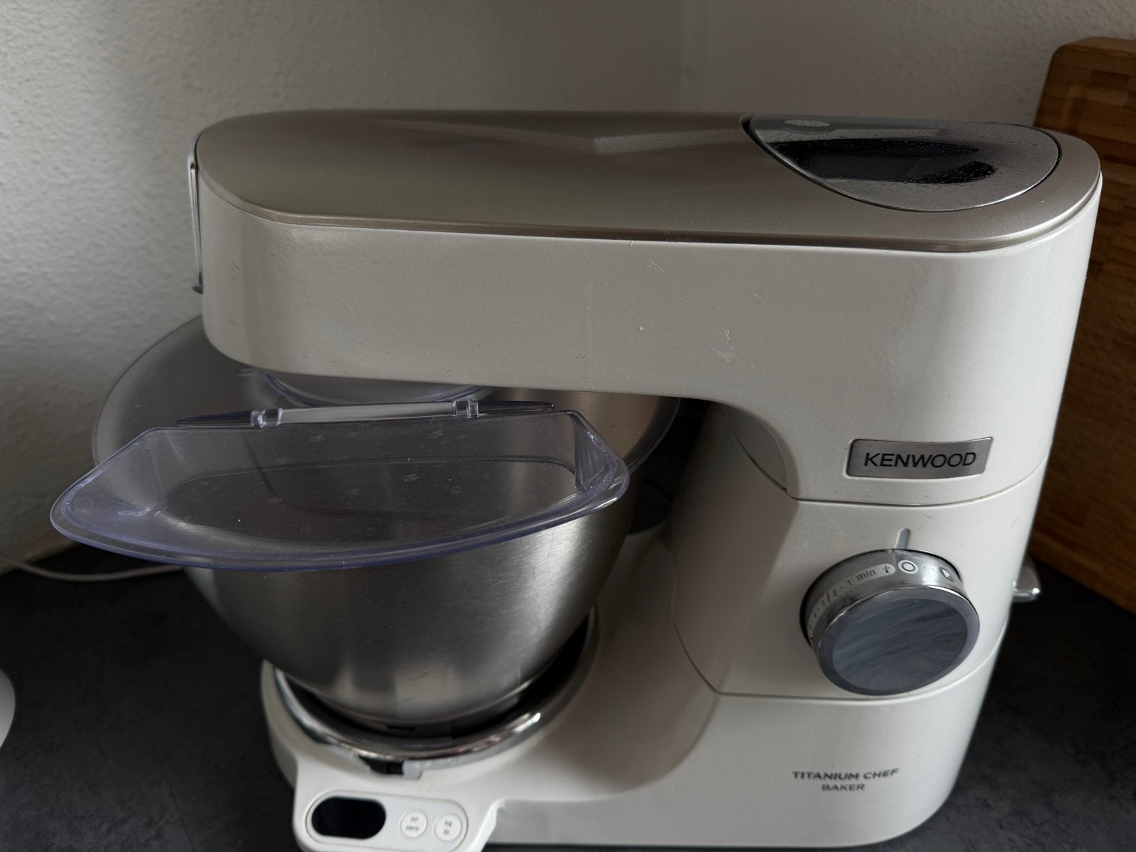 Kenwood Titanium Chef Baker keukenmachine met accessoires, 4 liter of meer, Ophalen, Zo goed als nieuw, 3 snelheden of meer