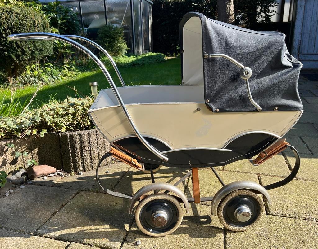 Vintage poppenwagen uit jaren 60- Retro stijl, Gebruikt, Met reiswieg, Ophalen, Kinderwagen