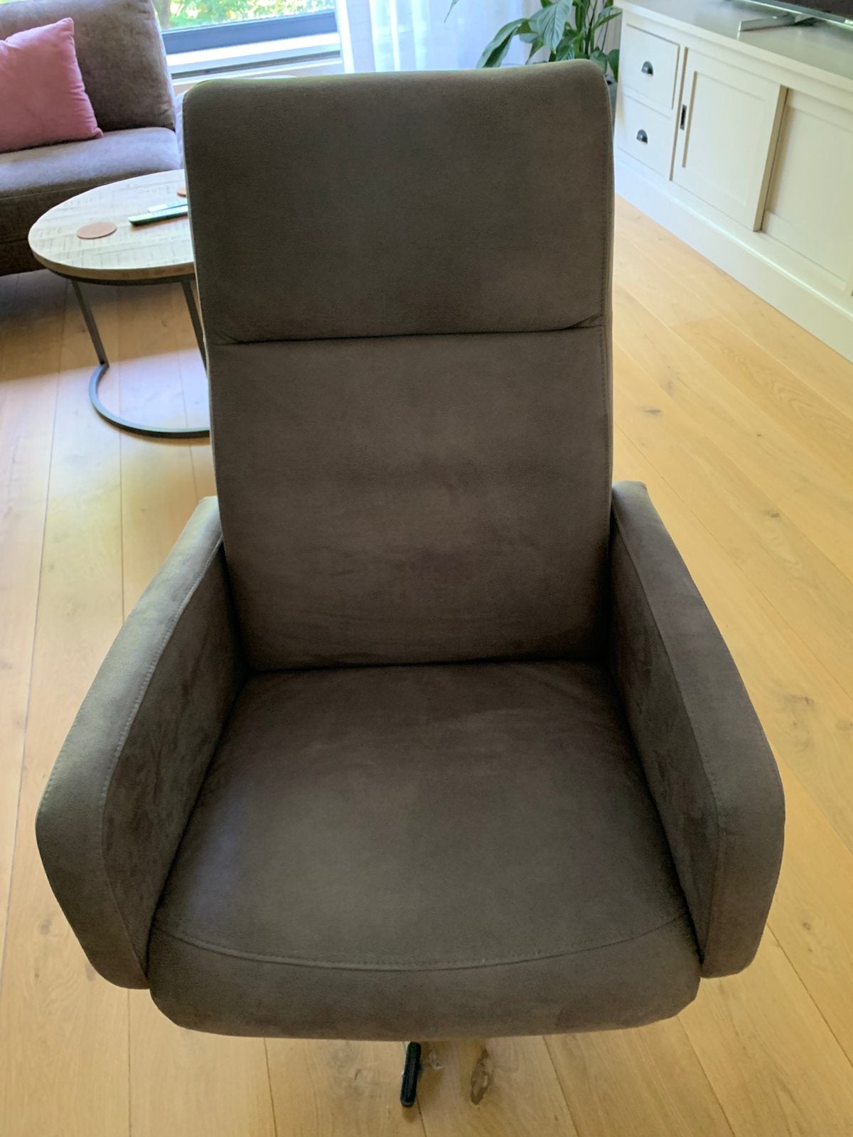 Fauteuil grijs, Ophalen, Zo goed als nieuw, 75 tot 100 cm, 50 tot 75 cm