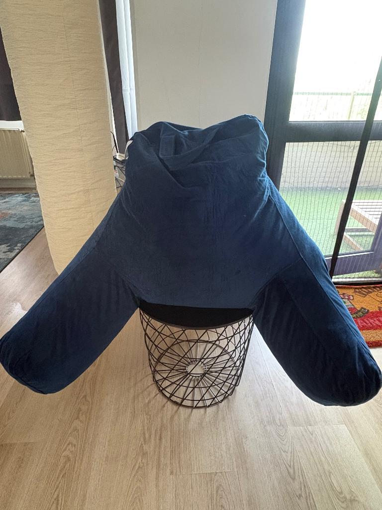 Leeskussen - Rugsteunkussen voor Bed en Sofa, Ophalen, Zo goed als nieuw, Blauw, Vierkant