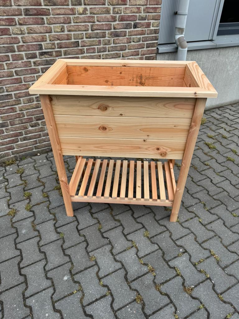 Douglas houten plantenbak/kruidenbak, Tuin en Terras, Bloembakken en Plantenbakken, Ophalen, Zo goed als nieuw, Vierkant, Hout