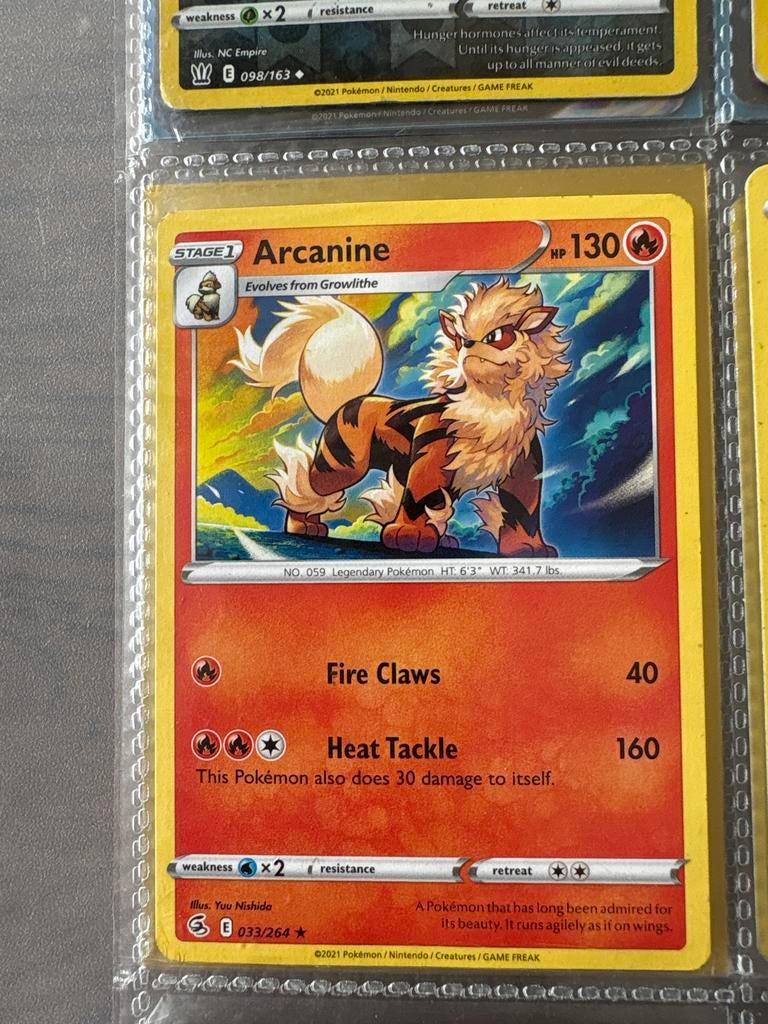 Arcanine Pokémon Kaart (033/264) - Zo goed als nieuw, Ophalen, Zo goed als nieuw, Losse kaart