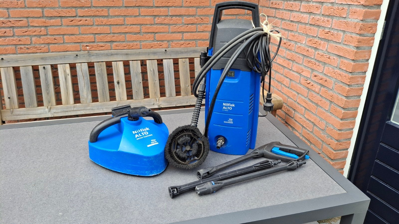 Nilfisk Alto hogedrukreiniger met terrasreiniger, Ophalen, Gebruikt, Elektrisch, Nilfisk Alto