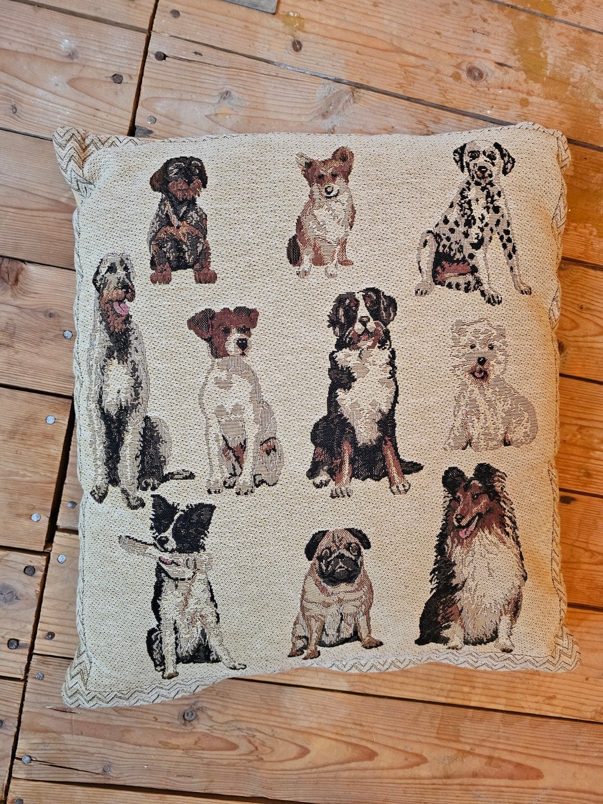 Kussenhoes  met binnenkussen, Huis en Inrichting, Woonaccessoires | Kussens, Rugkussen, Beige, Vierkant, Ophalen of Verzenden
