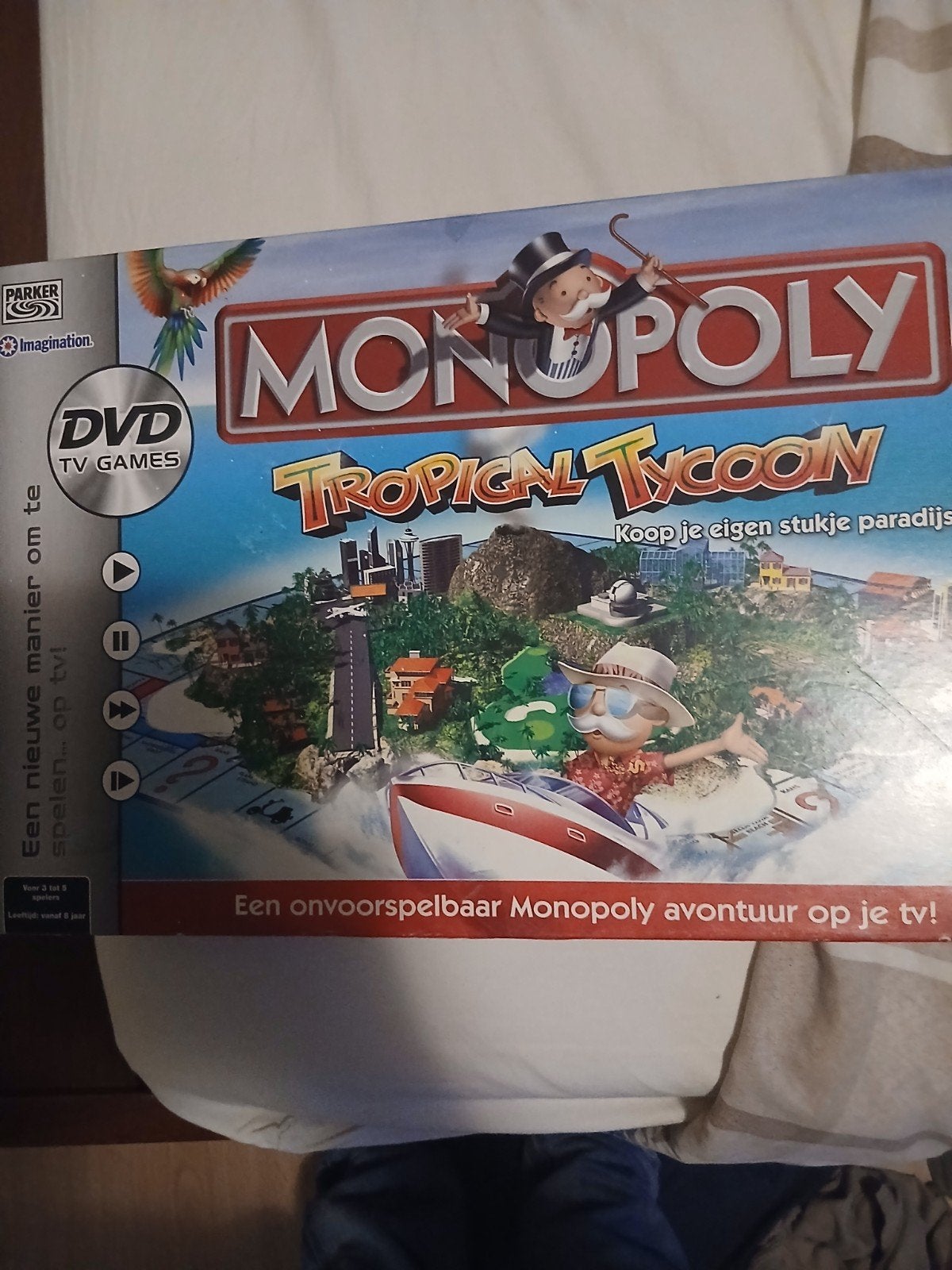 Monopoly Tropical Tycoon DVD TV Game, Vijf spelers of meer, Ophalen of Verzenden, Zo goed als nieuw, Parker Brothers