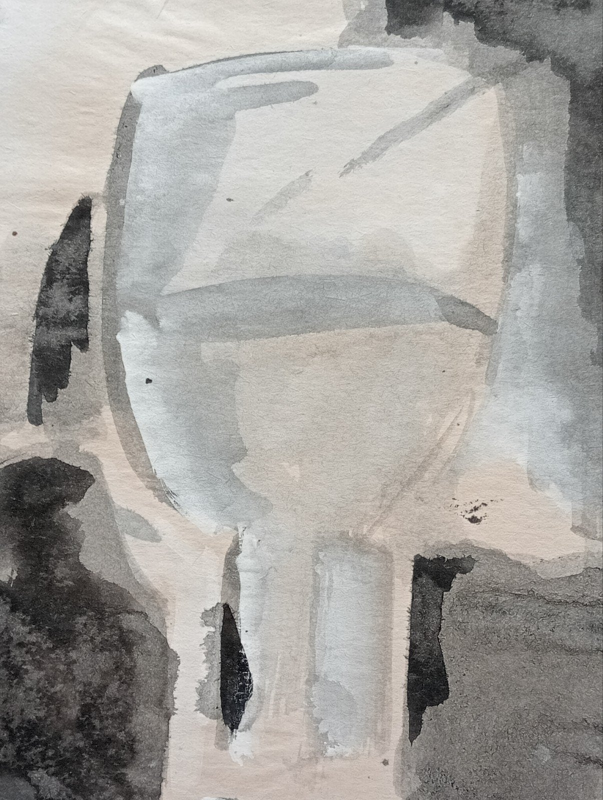 Aquarel Stilleven met glas jaren 90, Ophalen of Verzenden