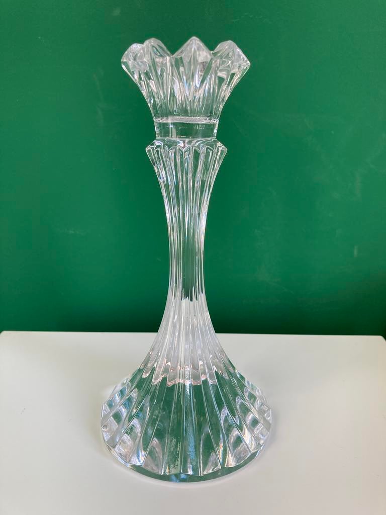 Vintage Kristallen Kandelaar - Baccarat Stijl (Groot), Ophalen of Verzenden, Kristal