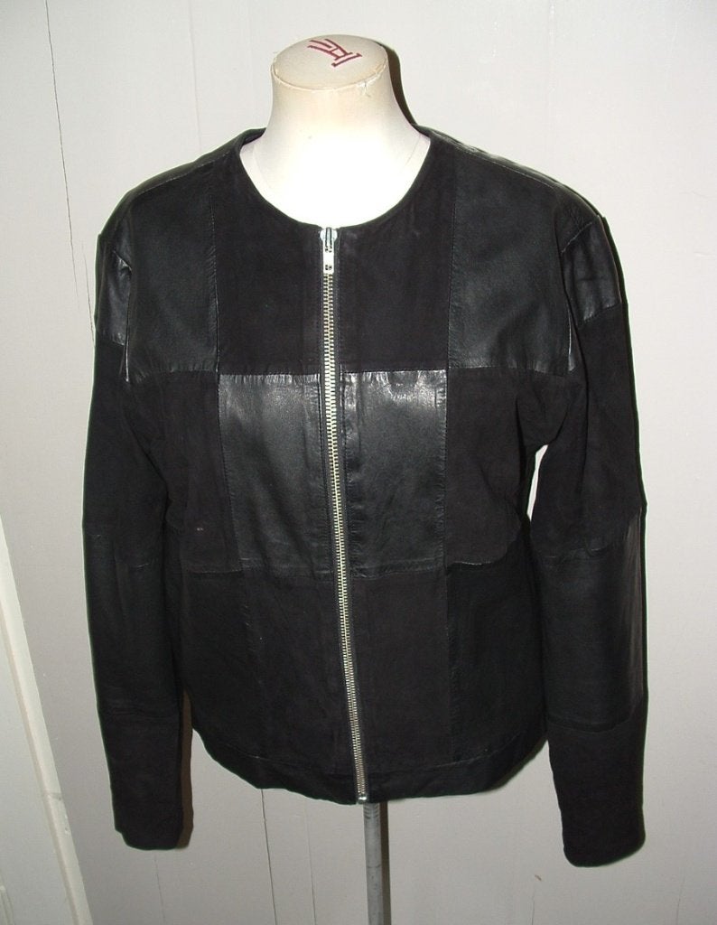 Stella Nova lamsleer + goat suede jas jack maat 38, Maat 38/40 (M), Zwart, Zo goed als nieuw, Stella Nova