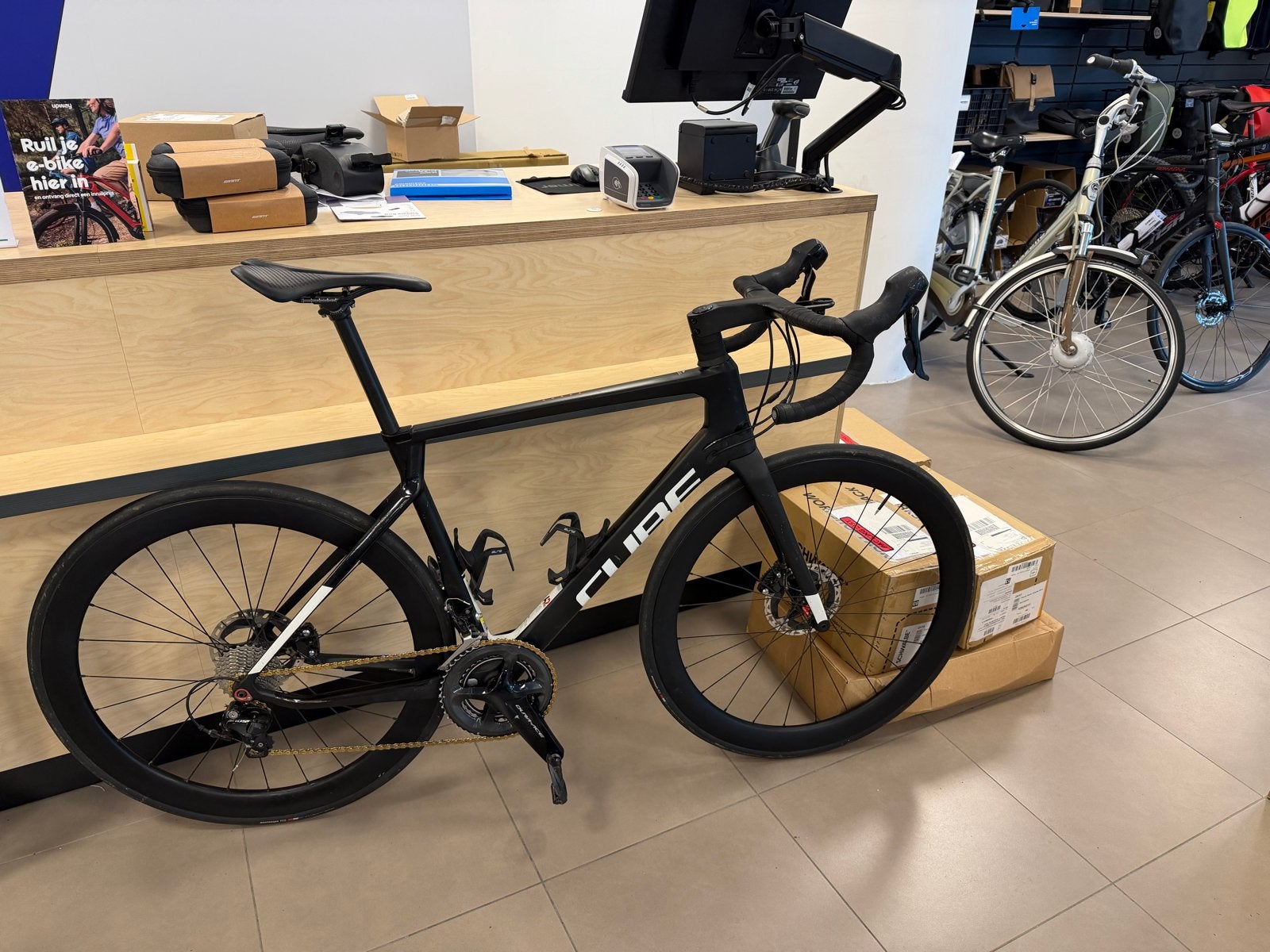 Cube carbon race fiets aero wielen, Overige merken, 28 inch, 10 tot 15 versnellingen, Heren