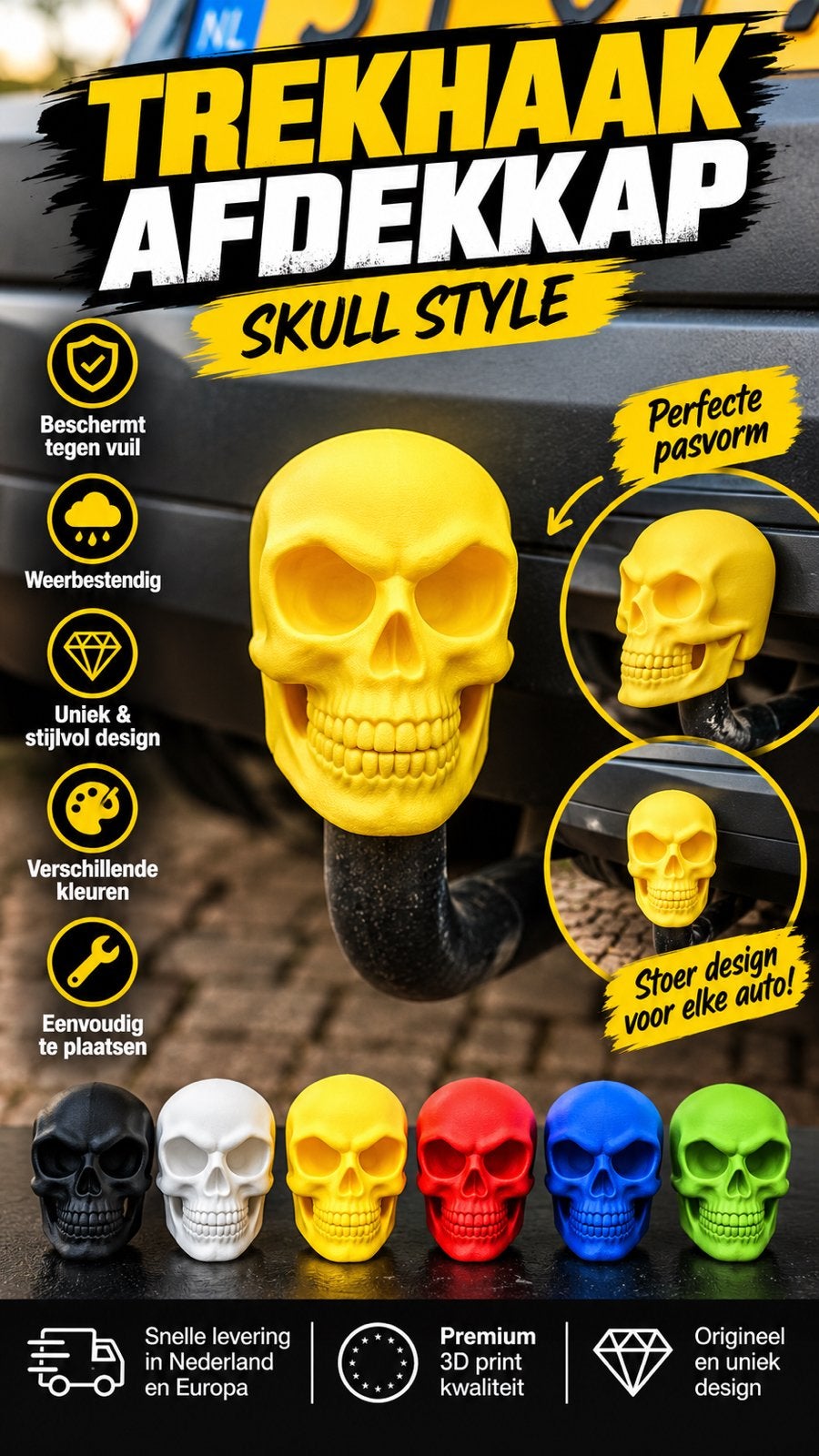 STEAMPUNK SKULL – TREKHAAK AFDEKKAP, Ophalen of Verzenden, Nieuw