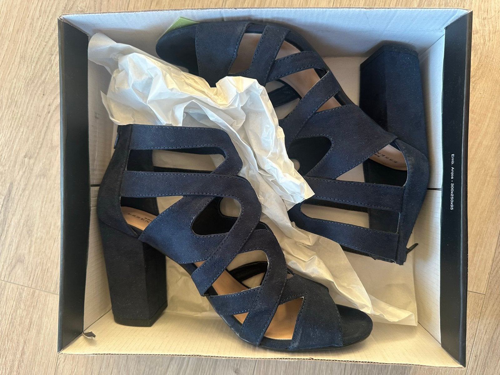 Sacha Essential Sandalen met Hoge Hak - Maat 39, Blauw, Zo goed als nieuw, Sandalen of Muiltjes, Ophalen of Verzenden