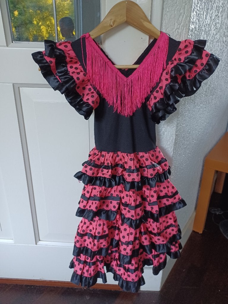 Flamenco jurk meisje, Ophalen of Verzenden, Zo goed als nieuw, Meisje
