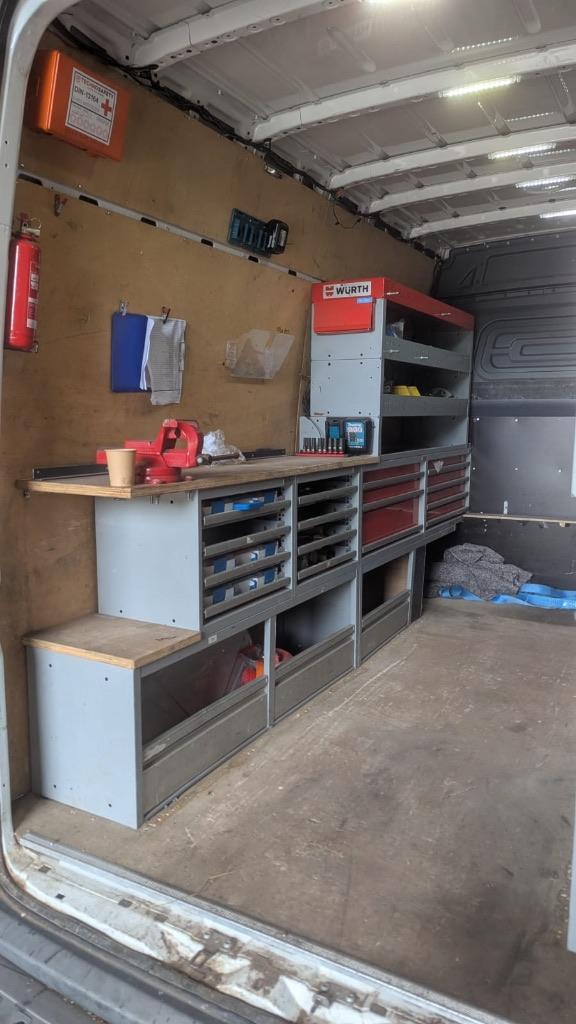 Würth bedrijfswageninrichting met lades en schappen, Ophalen, Gebruikt