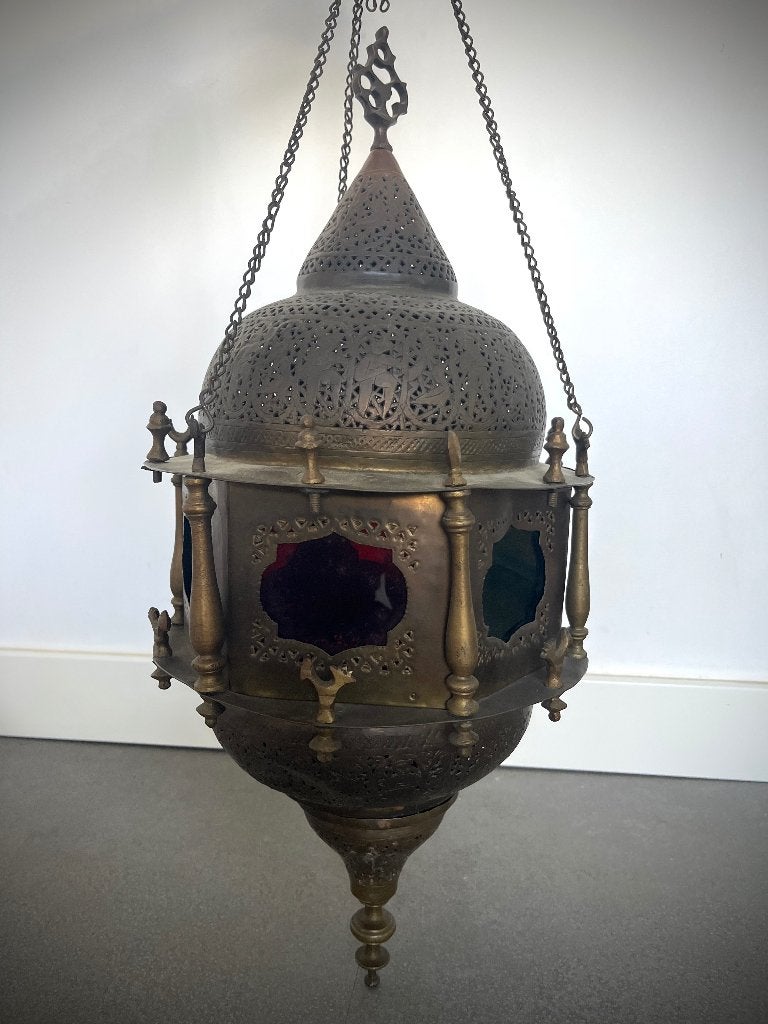 Oosterse Marokkaanse hang lamp koper antiek retro vintage, Ophalen of Verzenden