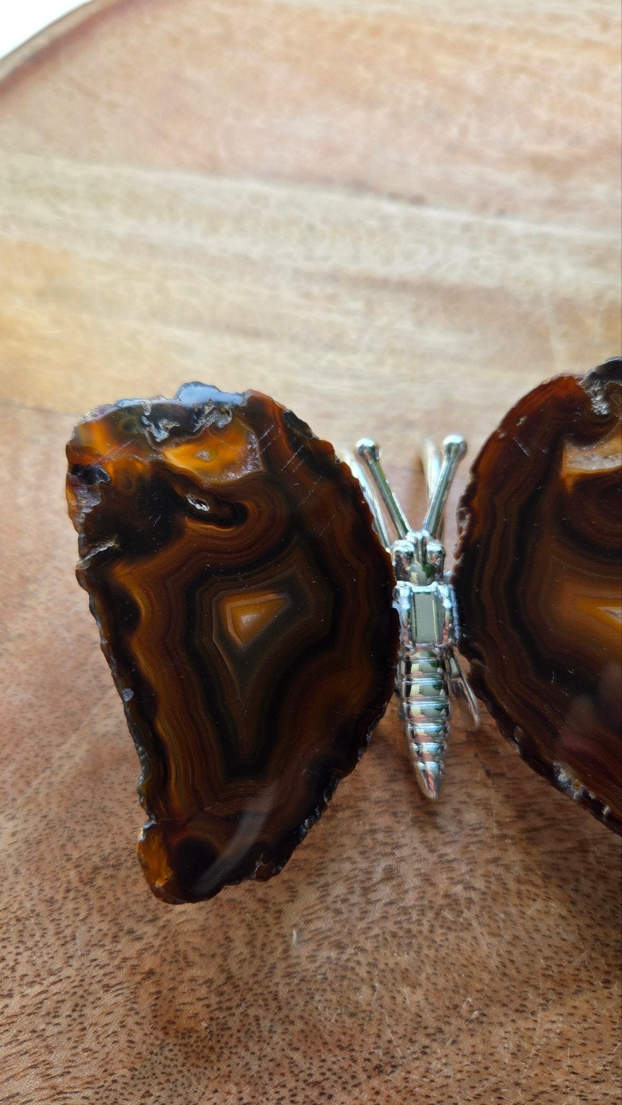 Agaat Vlinder - Decoratief object van natuursteen, Ophalen of Verzenden