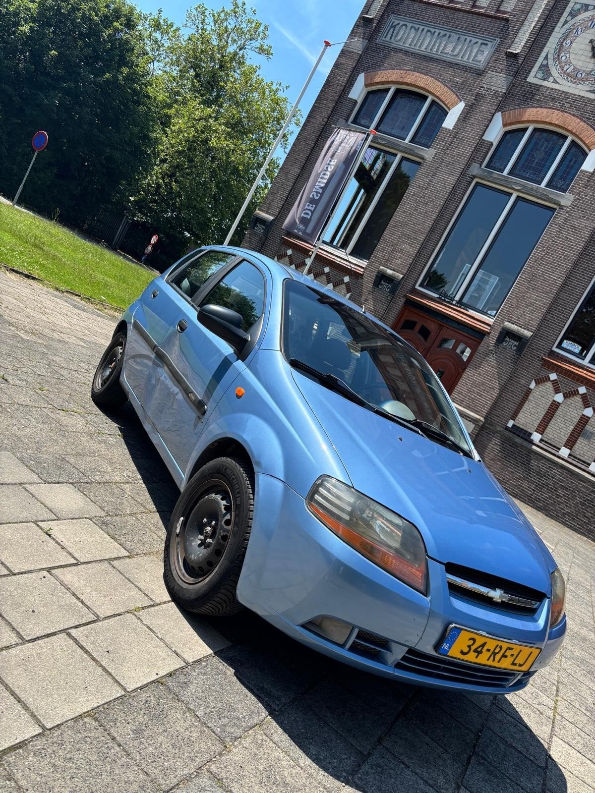 Chevrolet Kalos 1.2 5D 2005 Blauw, Auto's, Voorwielaandrijving, 1150 cc, 40 €/maand, 4 cilinders