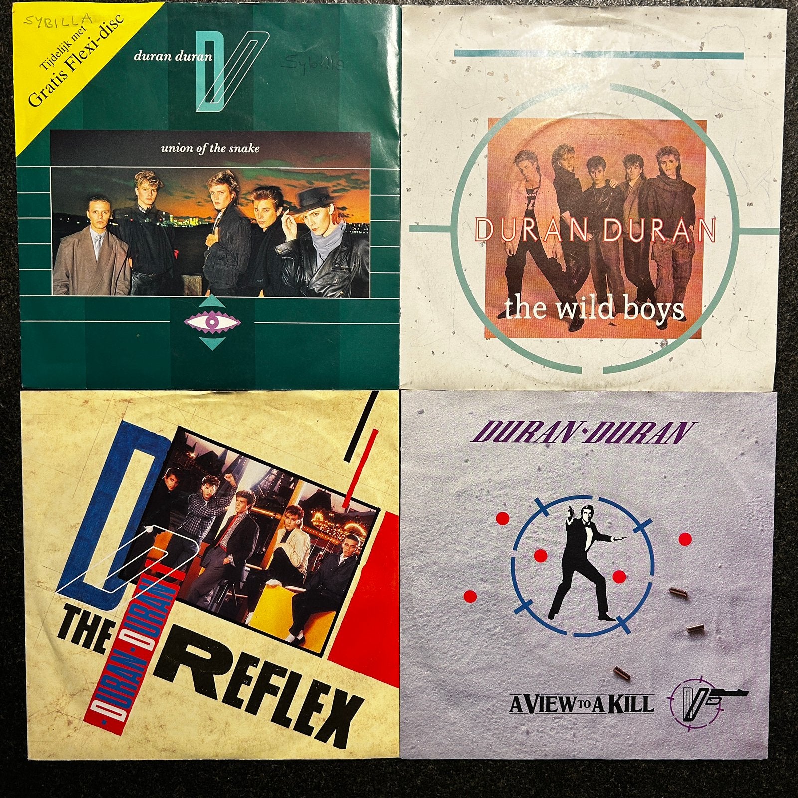Duran Duran - 4 Singles, 7”. Als geheel of los te koop., Picture disc, Ophalen of Verzenden, Gebruikt