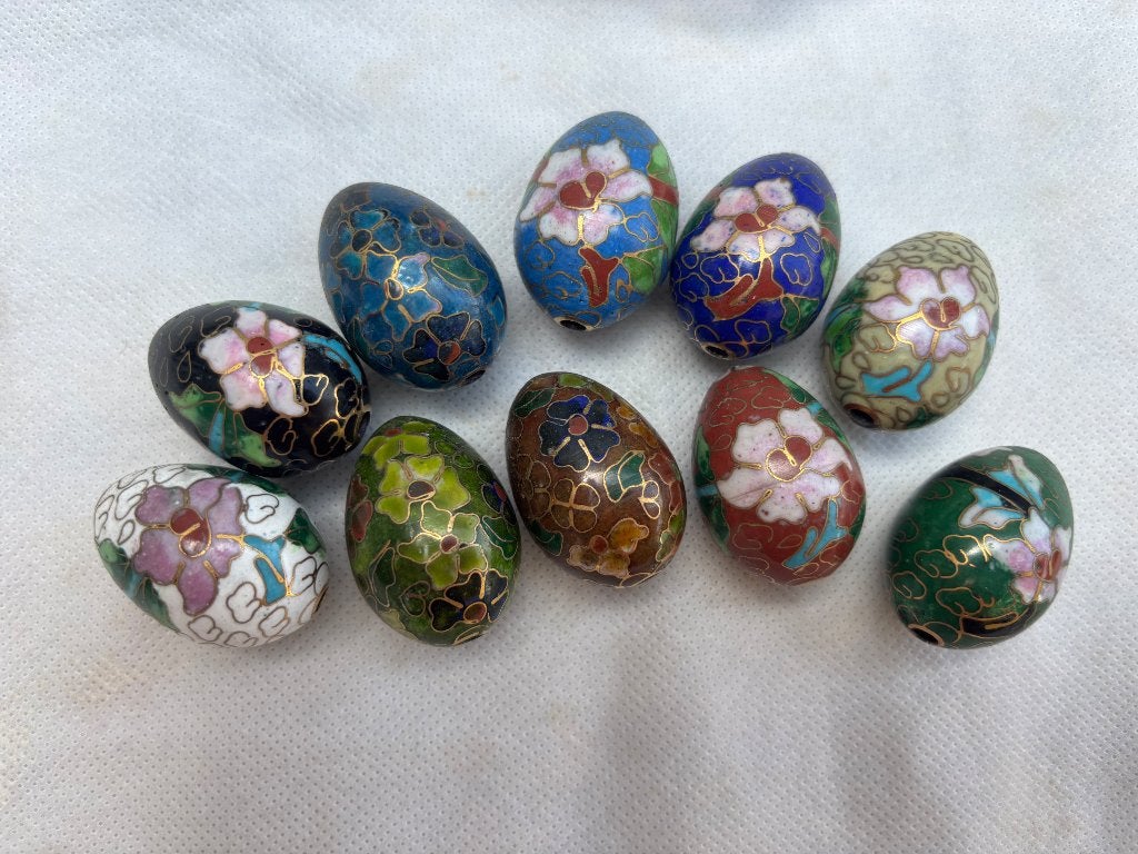Chinese cloisonné eieren, Antiek en Kunst, Antiek | Emaille, Ophalen of Verzenden