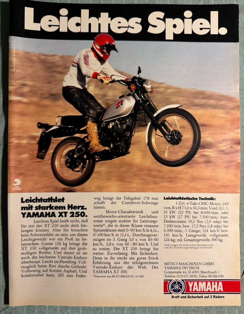 Advertentie 1981 Yamaha XT250, Verzenden, Zo goed als nieuw, Motoren