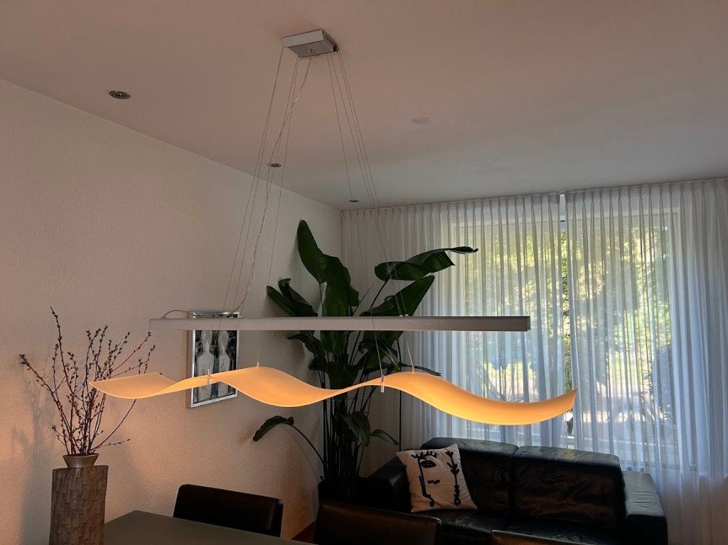Italiaanse designlamp Woonkultuur Zutendaal, Ophalen, Zo goed als nieuw, Glas, Italiaans Design