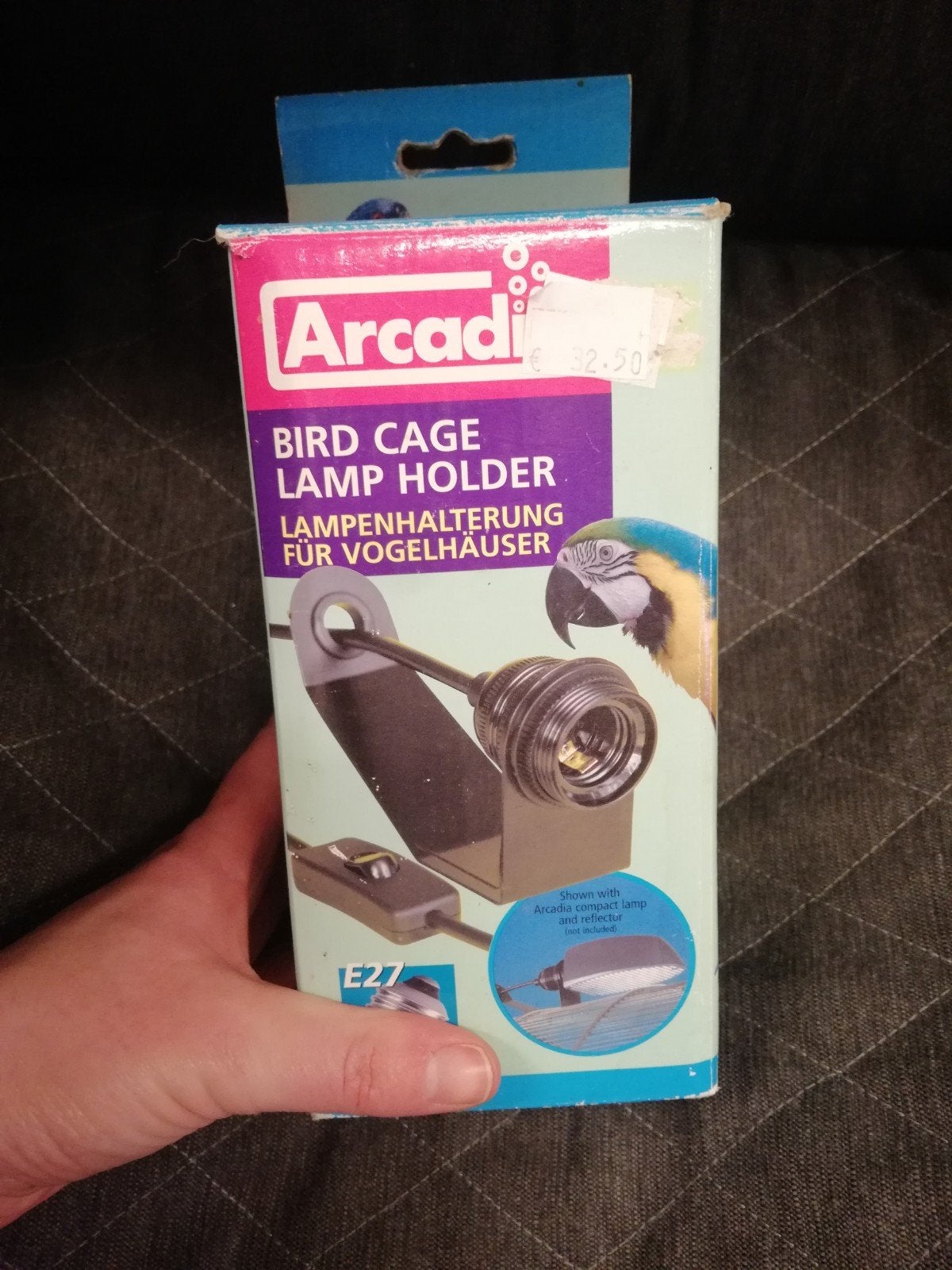 Vogel kooi lamp houder met schakelaar Arcadia e27, Ophalen of Verzenden, Nieuw