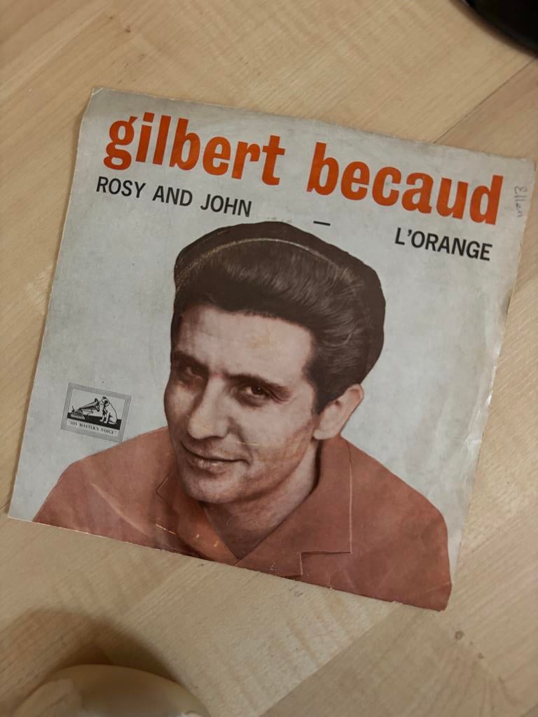 Gilbert Bécaud - Rosy and John / L'Orange (LP), Cd's en Dvd's, Vinyl Singles, Gebruikt, 7 inch, Single, Pop