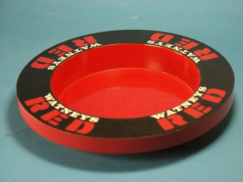 vintage ASBAK ~ Watneys Red Traditional BEER ~ Ashtray 1970, Ophalen of Verzenden, Zo goed als nieuw, Asbak