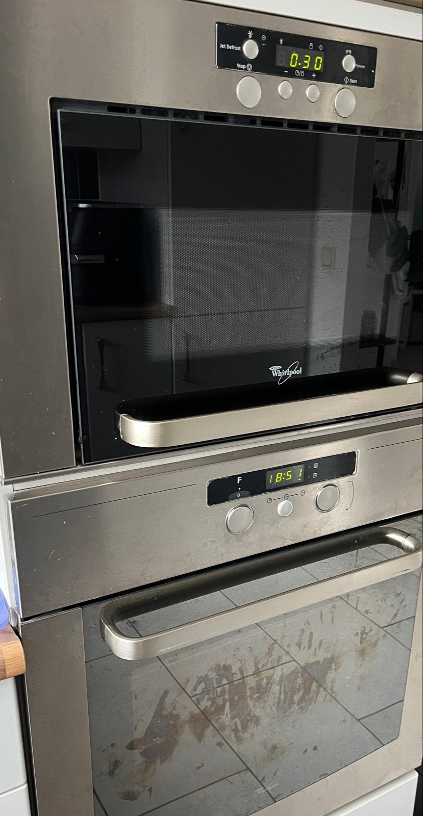Whirlpool Inbouw magnetron en oven, Gebruikt, Ophalen of Verzenden, Magnetron, Inbouw