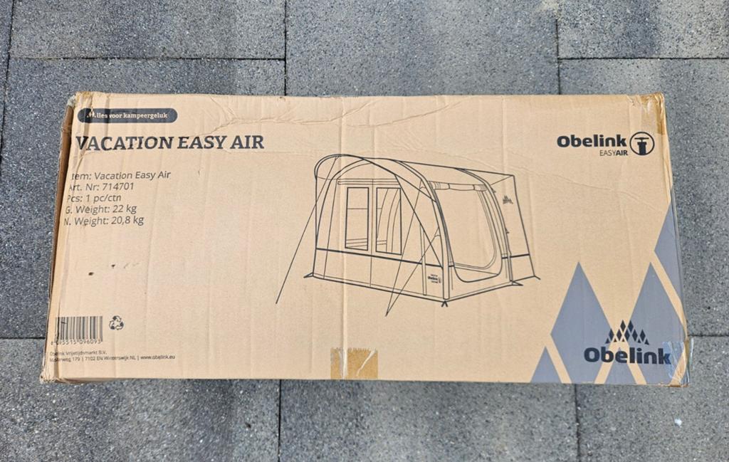 Nieuw Obelink Vacation Easy Air opblaasbare bustent, Caravans en Kamperen, Ophalen of Verzenden, Nieuw