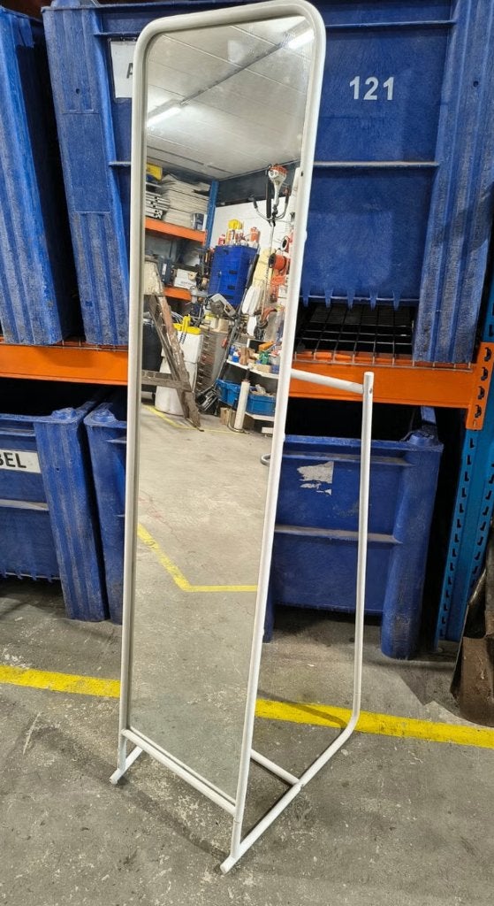 passpiegel Ikea staande spiegel Knapper, Huis en Inrichting, Ophalen, Minder dan 50 cm, Gebruikt, .