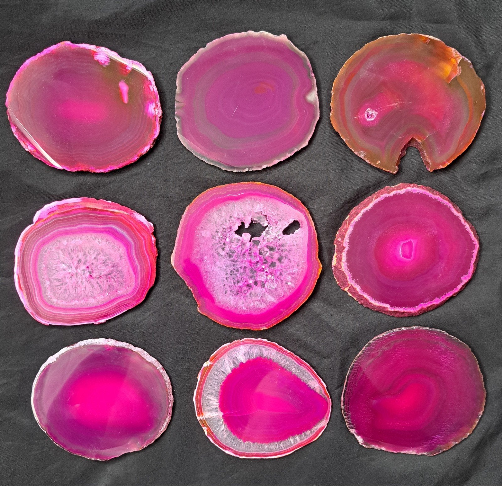 Roze Agaatschijven edelsteen agaatschijf agaat edelstenen, Verzamelen, Ophalen of Verzenden