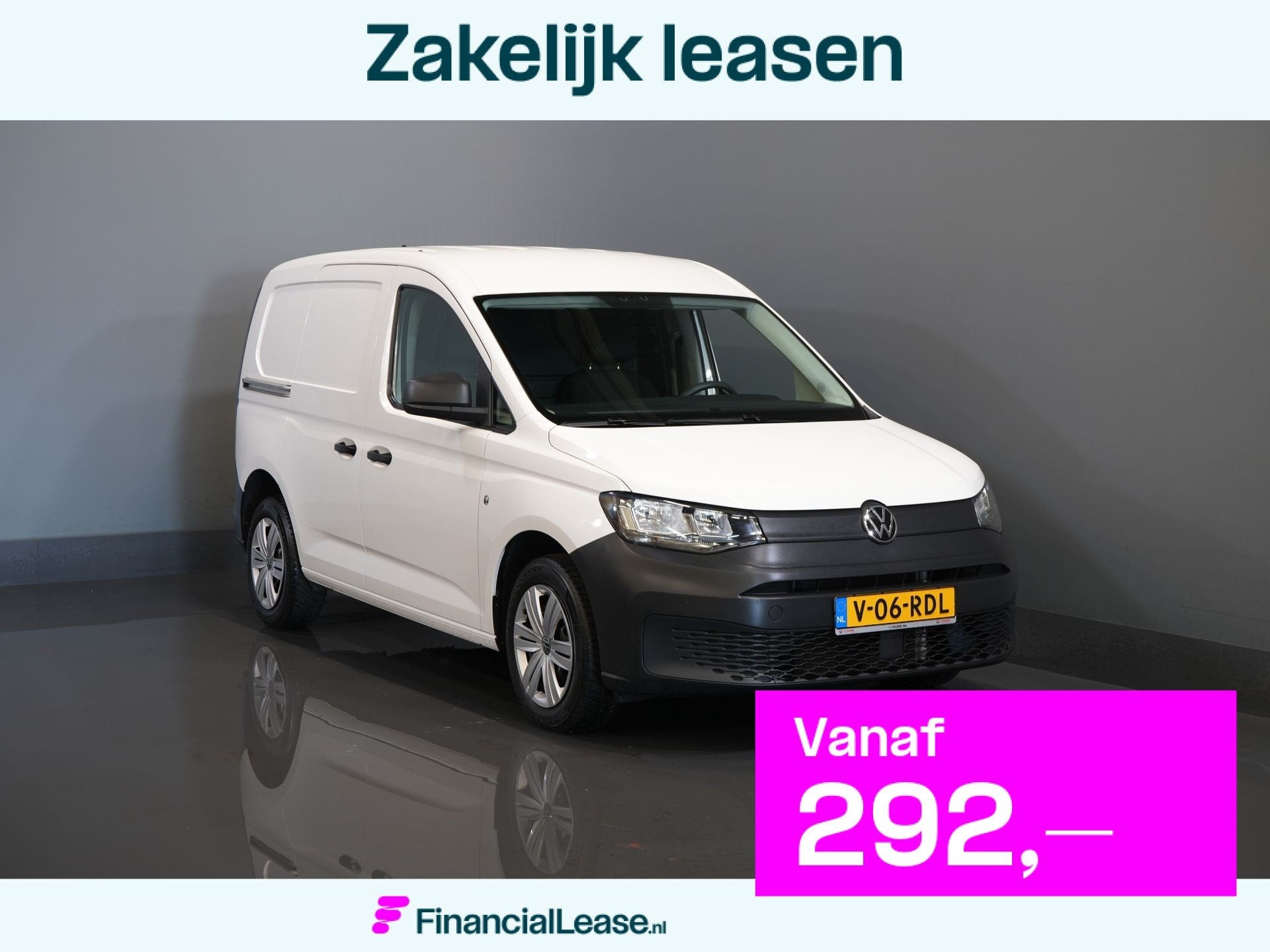 Volkswagen Caddy Cargo 2.0 TDI 100 pk Carplay/ Airco/ Navi/, Voorwielaandrijving, Gebruikt, 4 cilinders, Wit