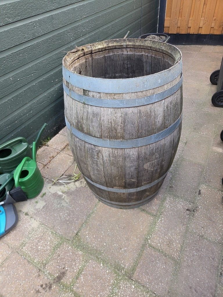 houten regenton, 75 tot 150 liter, Ophalen, Gebruikt, Hout