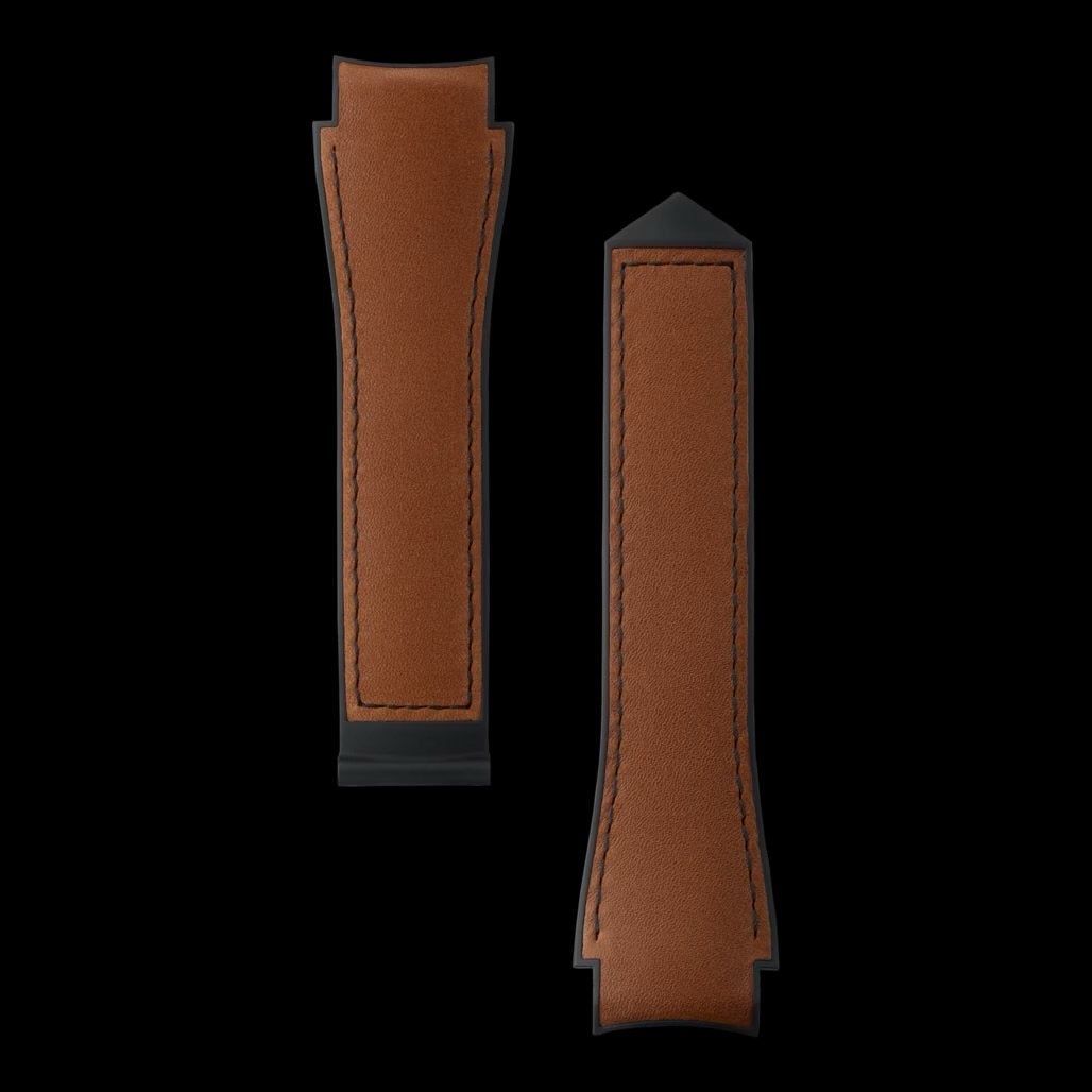 Congac leder band TAG Heuer Connected Calibre 45mm, Overige materialen, Leer, Polshorloge, Ophalen of Verzenden