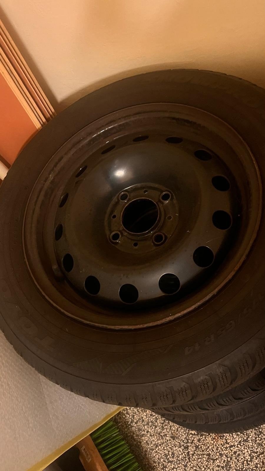 Winterbanden met velgen - 175/65 R14 86T M+S, Ophalen, 14 inch, Gebruikt, 175 mm