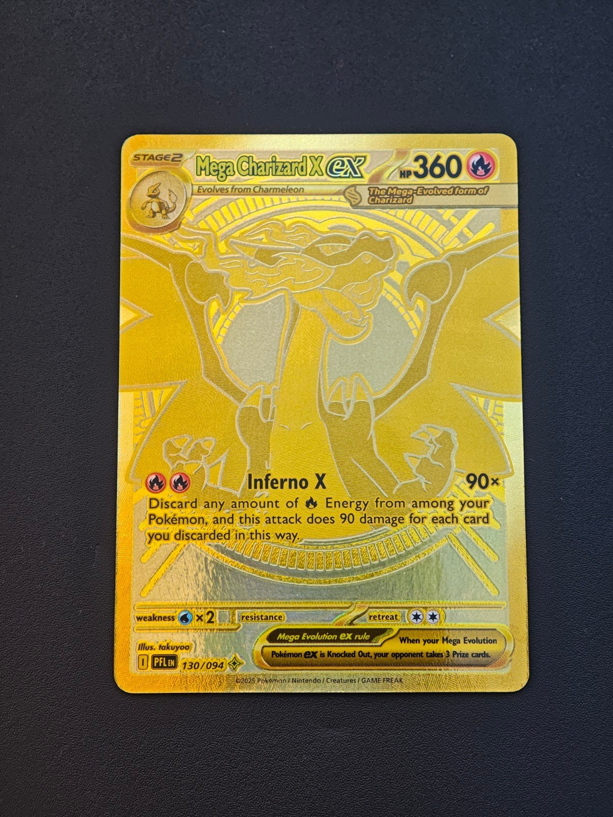 Mega Charizard X EX 130, Ophalen of Verzenden, Losse kaart