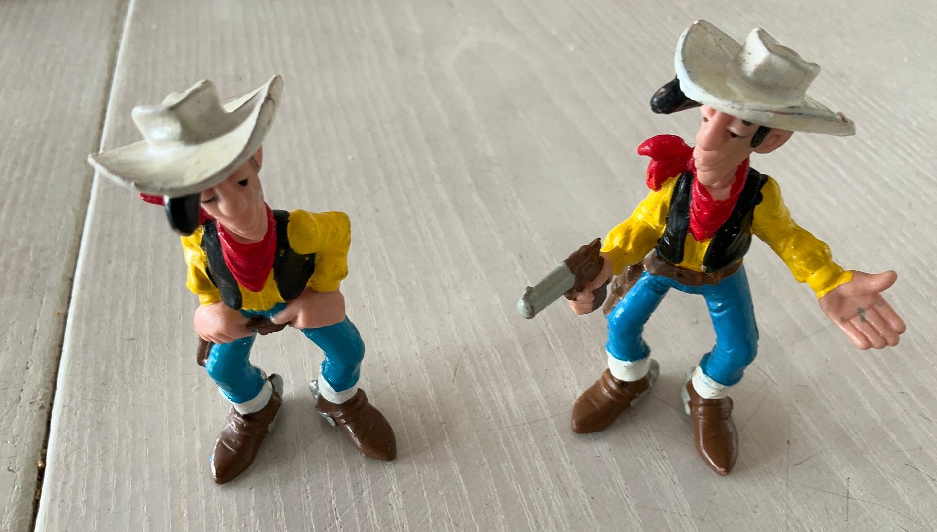 Vintage PVC-figuren Schleich Lucky Luke uit de jaren 80, Verzamelen, Ophalen of Verzenden, Overige figuren, Zo goed als nieuw