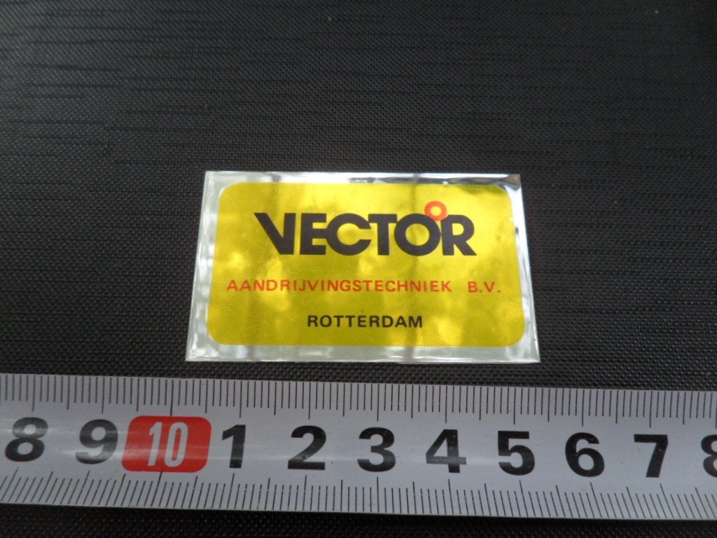 sticker folie rotterdam VECTOR aandrijvingstechniek bv, Ophalen of Verzenden, Zo goed als nieuw