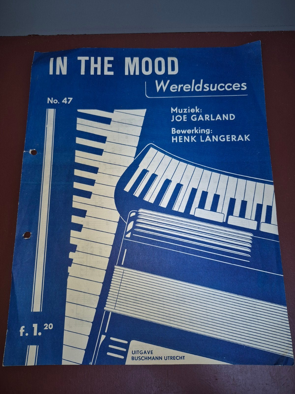 In The Mood - nr. 47 Wereldsucces bladmuziek (Joe Garland), Gebruikt, Overige soorten, Ophalen of Verzenden, Piano