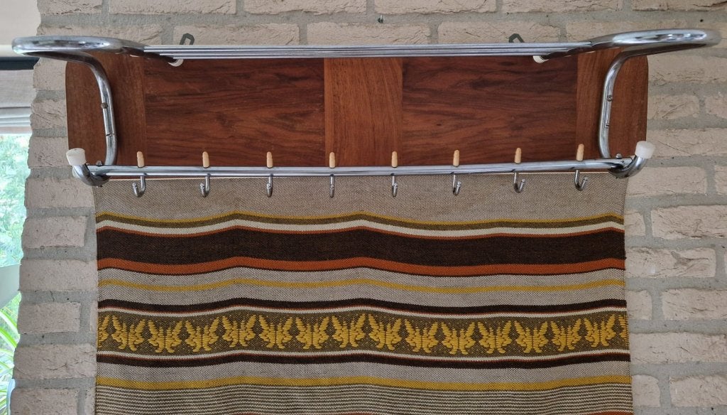Vintage kapstok met wandkleed, Overige materialen, Gebruikt, Minder dan 100 cm, Ophalen