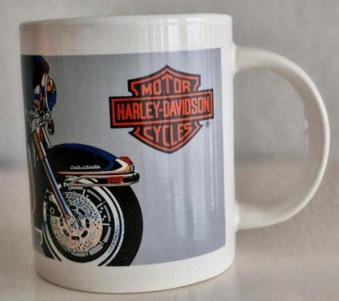 Harley-Davidson Beker - 'Hug The Road' - Motorfiets Design, Ophalen of Verzenden, Gebruikt, Overige stijlen, Kop(pen) en/of Schotel(s)